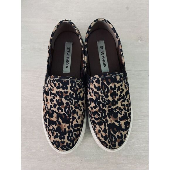 Steve Madden Women's Cheetah‎ Animal Print Symba slip on Shoe sneaker 7M - Picture 1 of 6